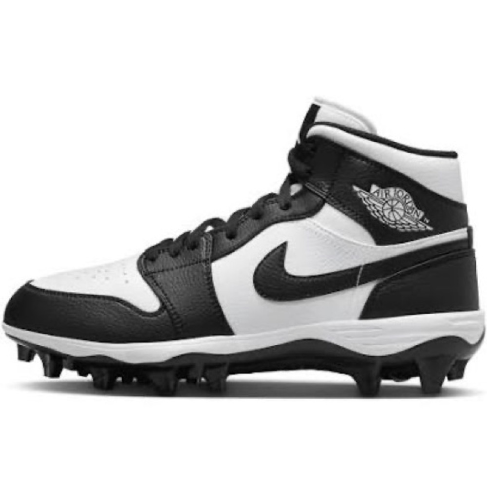 Jordan 1 Mid TD Men's Football Cleat ‘Black and White’